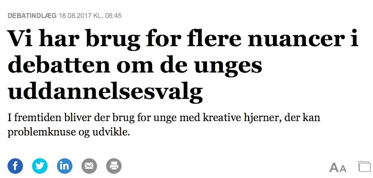 Unge og uddannelsesvalg