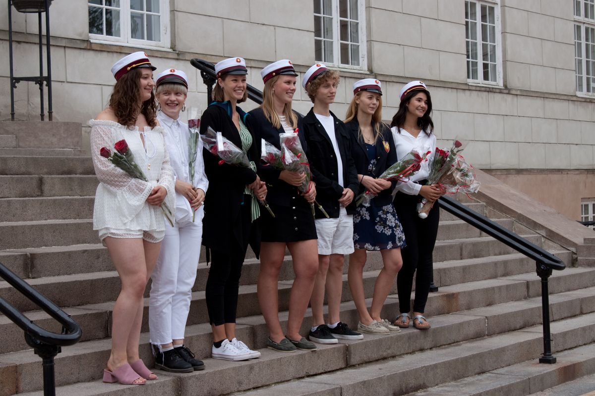 De første studenter 2018 fik hue på i dag